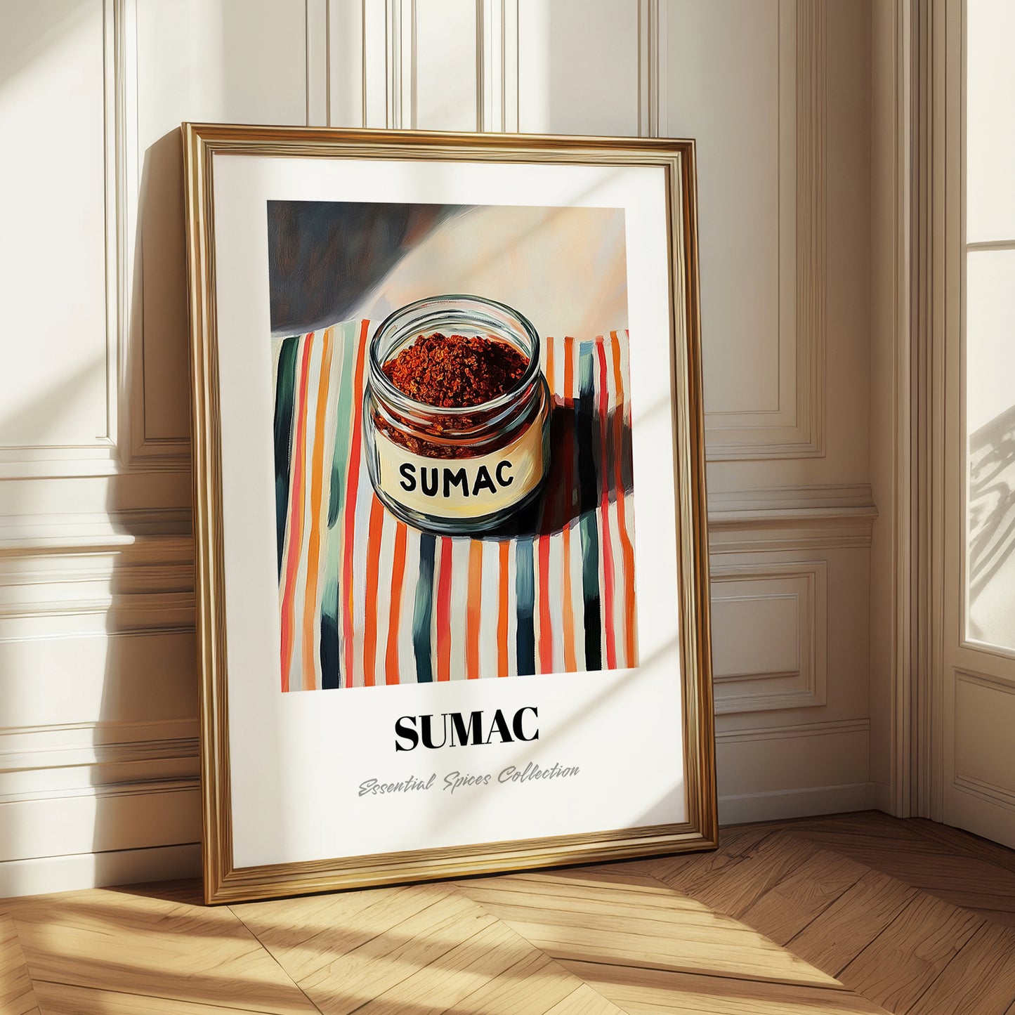 Sumac – on Striped Tablecloth, Spices Print
