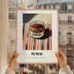 Sumac – on Striped Tablecloth, Spices Print, styled in a charming Paris street view