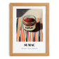 Sumac – on Striped Tablecloth, Spices Print, set in oak frame