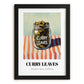 Curry Leaves – on Striped Tablecloth, Spices Wall Decor, in sleek black frame
