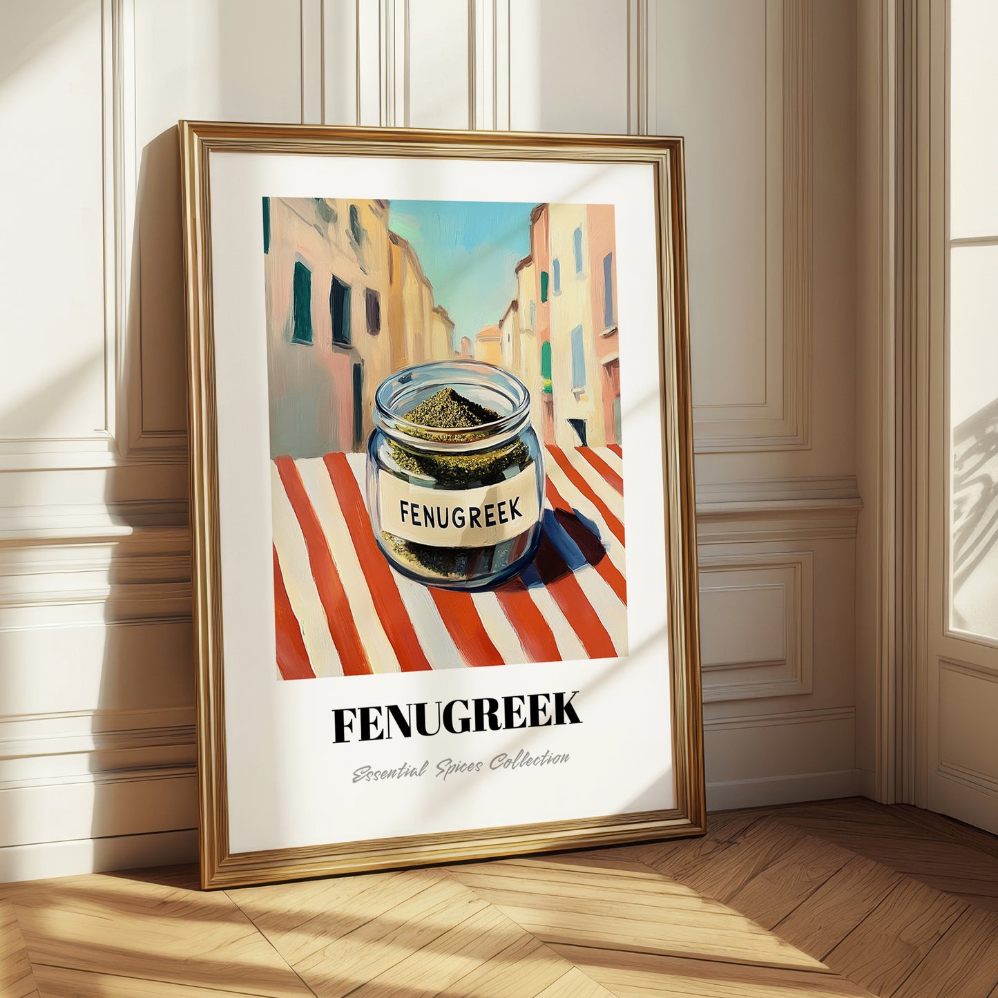 Fenugreek – Italian Urban Café Scene, Spices Illustration