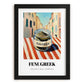 Fenugreek – Italian Urban Café Scene, Spices Illustration, in sleek black frame