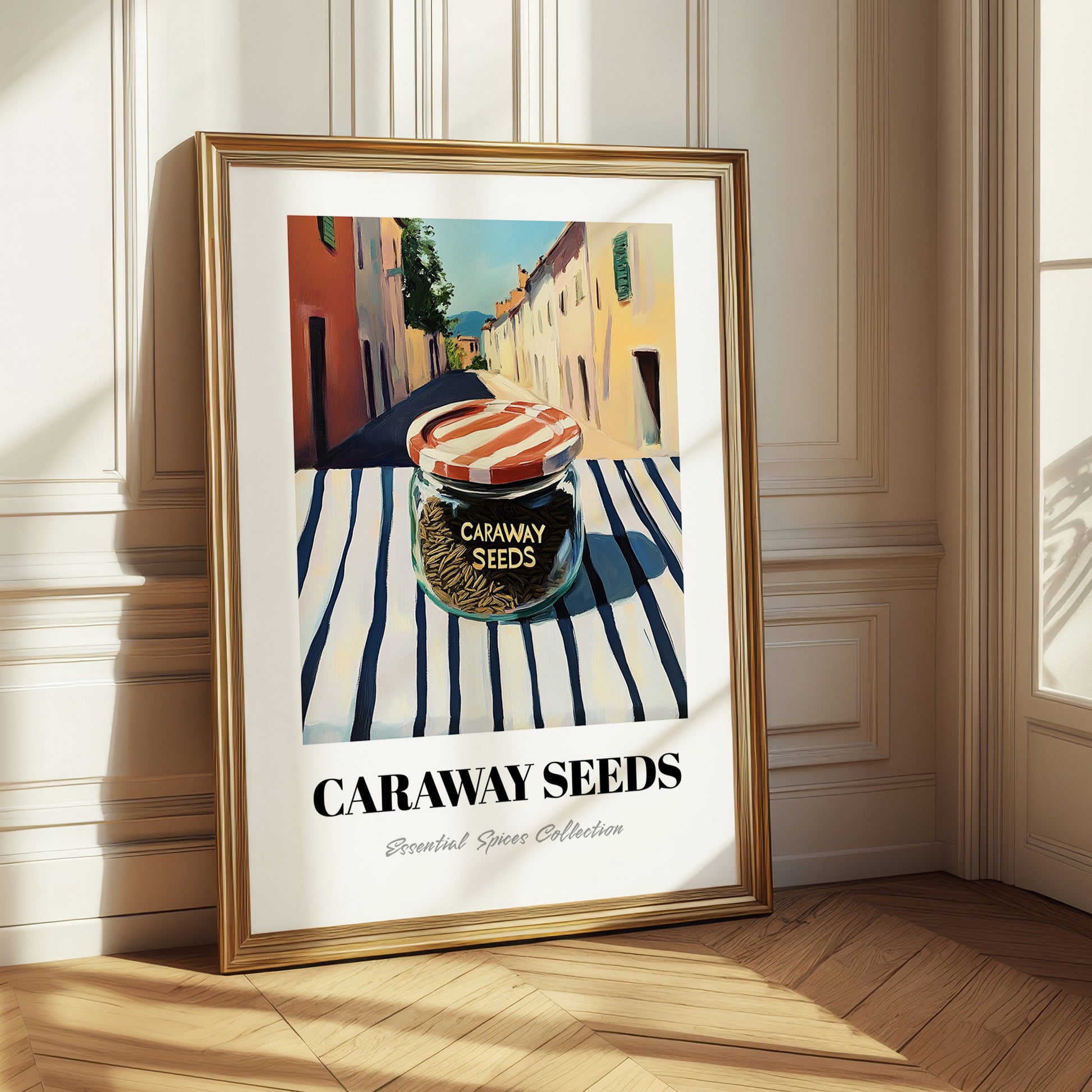 Caraway Seeds – Italian Outdoor Café Scene, Spices Wall Decor