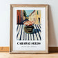 Caraway Seeds – Italian Outdoor Café Scene, Spices Wall Decor, in wooden frame leaning on the floor