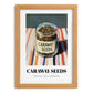 Caraway Seeds – on Striped Tablecloth, Spices Wall Poster, set in oak frame
