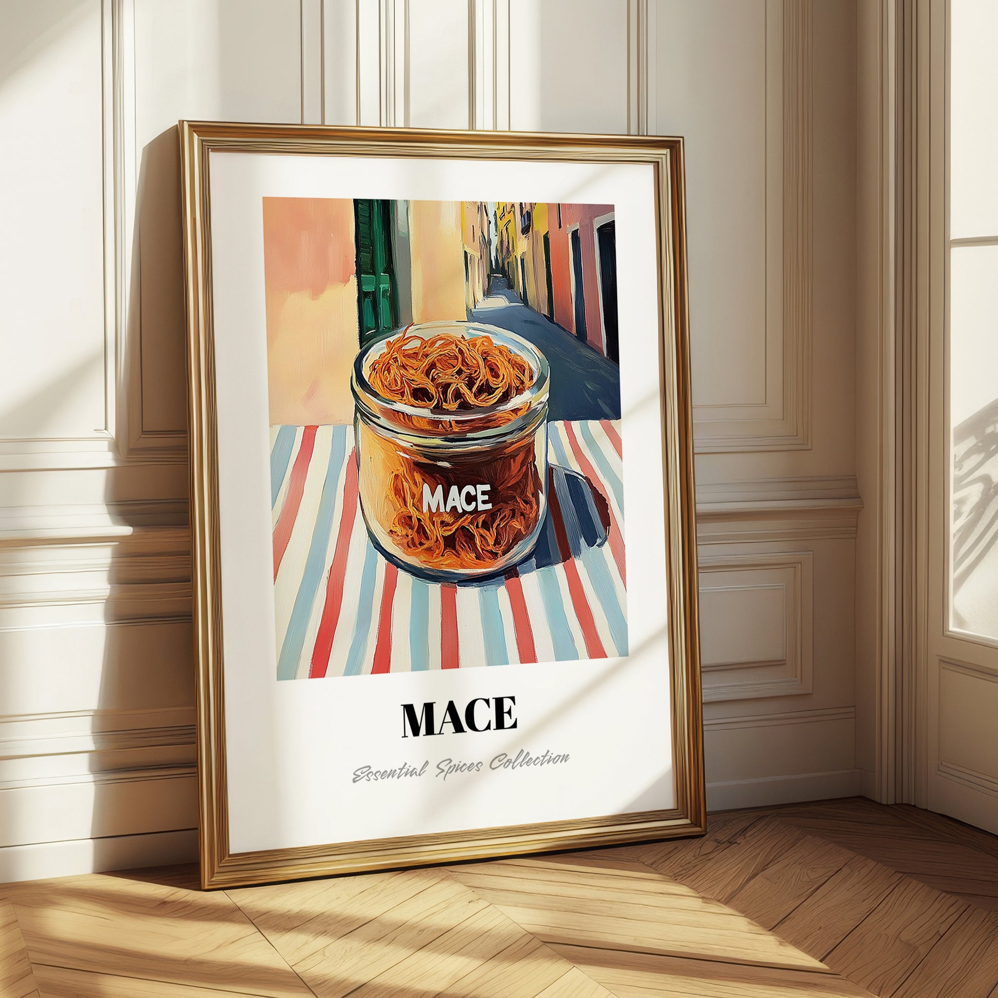 Mace – Italian Outdoor Café Scene, Spices Illustration