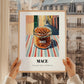 Mace – Italian Outdoor Café Scene, Spices Illustration, styled in a charming Paris street view