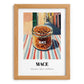 Mace – Italian Outdoor Café Scene, Spices Illustration, set in oak frame
