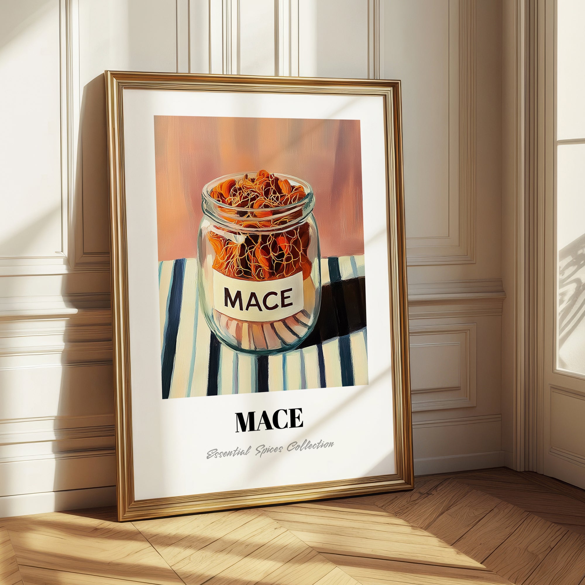 Mace – on Striped Tablecloth, Spices Print