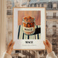Mace – on Striped Tablecloth, Spices Print, styled in a charming Paris street view