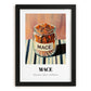 Mace – on Striped Tablecloth, Spices Print, in sleek black frame