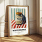 White Pepper – on Striped Tablecloth, Spices Art