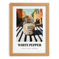 White Pepper – Italian Café on the Corner, Spices Illustration, set in oak frame