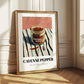 Cayenne Pepper – on Striped Tablecloth, Spices Still Life