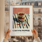 Cayenne Pepper – on Striped Tablecloth, Spices Still Life, styled in a charming Paris street view