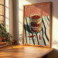 Cayenne Pepper – on Striped Tablecloth, Spices Still Life, clean layout with no caption