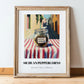 Sichuan Peppercorns – Italian Street Café Scene, Spices Wall Decor, in wooden frame leaning on the floor
