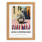 Sichuan Peppercorns – Italian Street Café Scene, Spices Wall Decor, set in oak frame