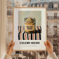 Celery Seeds – on Striped Tablecloth, Spices Print, styled in a charming Paris street view