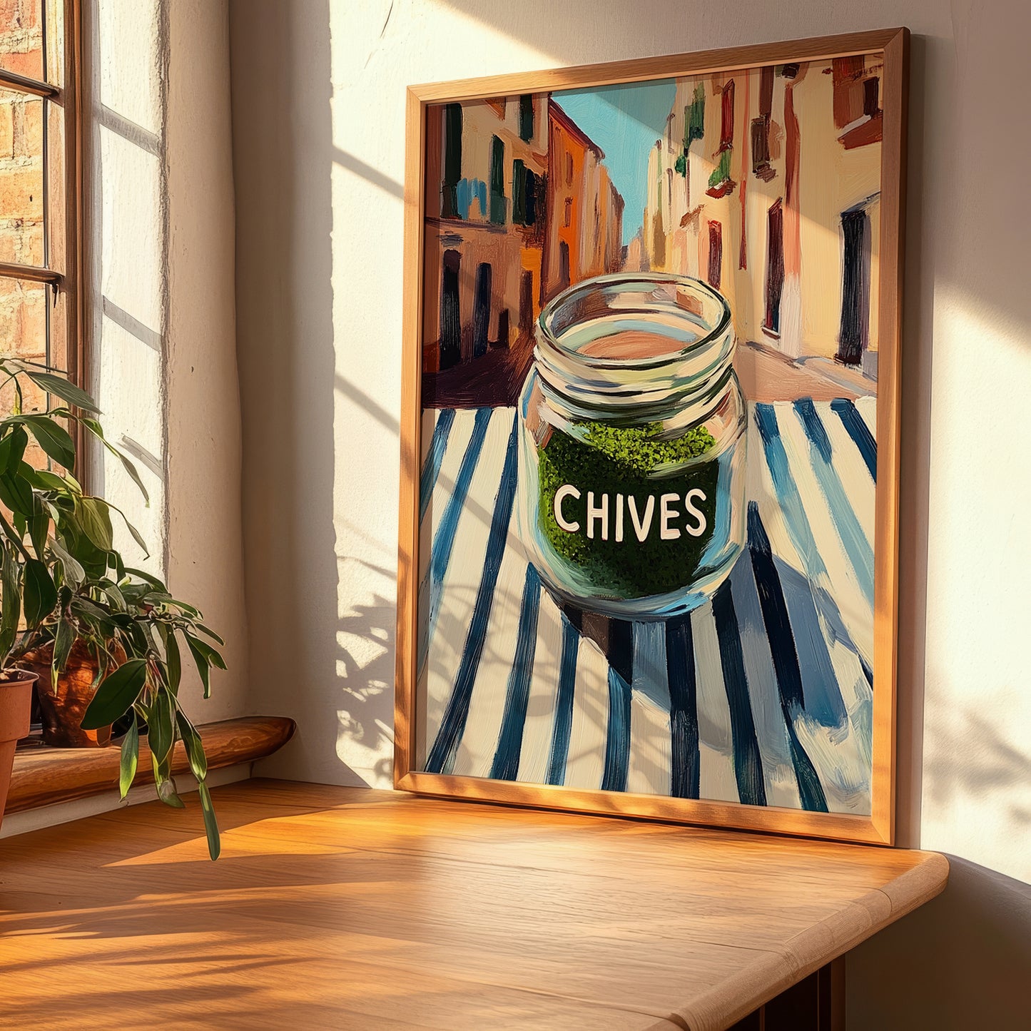 Chives – Italian Urban Café Scene, Spices Still Life, clean layout with no caption