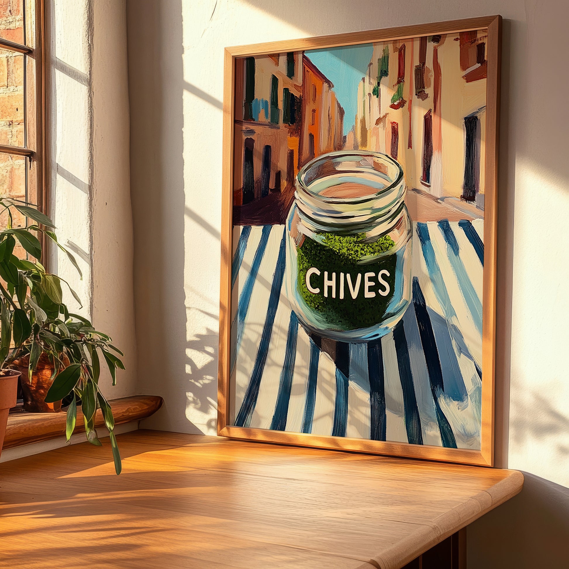 Chives – Italian Urban Café Scene, Spices Still Life, clean layout with no caption