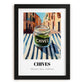 Chives – Italian Urban Café Scene, Spices Still Life, in sleek black frame