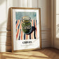 Chives – on Striped Tablecloth, Spices Painting