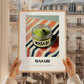 Wasabi – on Striped Tablecloth, Spices Illustration, styled in a charming Paris street view