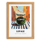 Lovage – Italian Urban Café Scene, Spices Illustration, set in oak frame