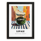 Lovage – Italian Urban Café Scene, Spices Illustration, in sleek black frame