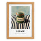 Lovage – on Striped Tablecloth, Spices Painting, set in oak frame
