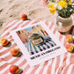 Mexican Oregano – Italian Street Café Scene, Spices Art, unframed on coastal sand
