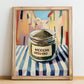 Mexican Oregano – Italian Street Café Scene, Spices Art, no-text version framed in wood