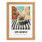 Spearmint – Italian Urban Café Scene, Spices Poster, set in oak frame