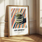 Spearmint – on Striped Tablecloth, Spices Print