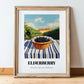 Elderberry – Green Valley Landscape, Berries Still Life, in wooden frame leaning on the floor