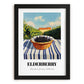 Elderberry – Green Valley Landscape, Berries Still Life, in sleek black frame