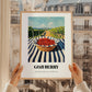 Goji – Green Valley Landscape, Berries Wall Art, styled in a charming Paris street view