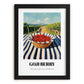 Goji – Green Valley Landscape, Berries Wall Art, in sleek black frame