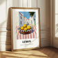 Lemon – White village Street Café Scene, Fruit Wall Decor