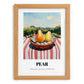 Pear – Green Valley Landscape, Fruit Still Life, set in oak frame