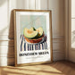 Honeydew Melon – on Striped Tablecloth, Fruit Wall Decor