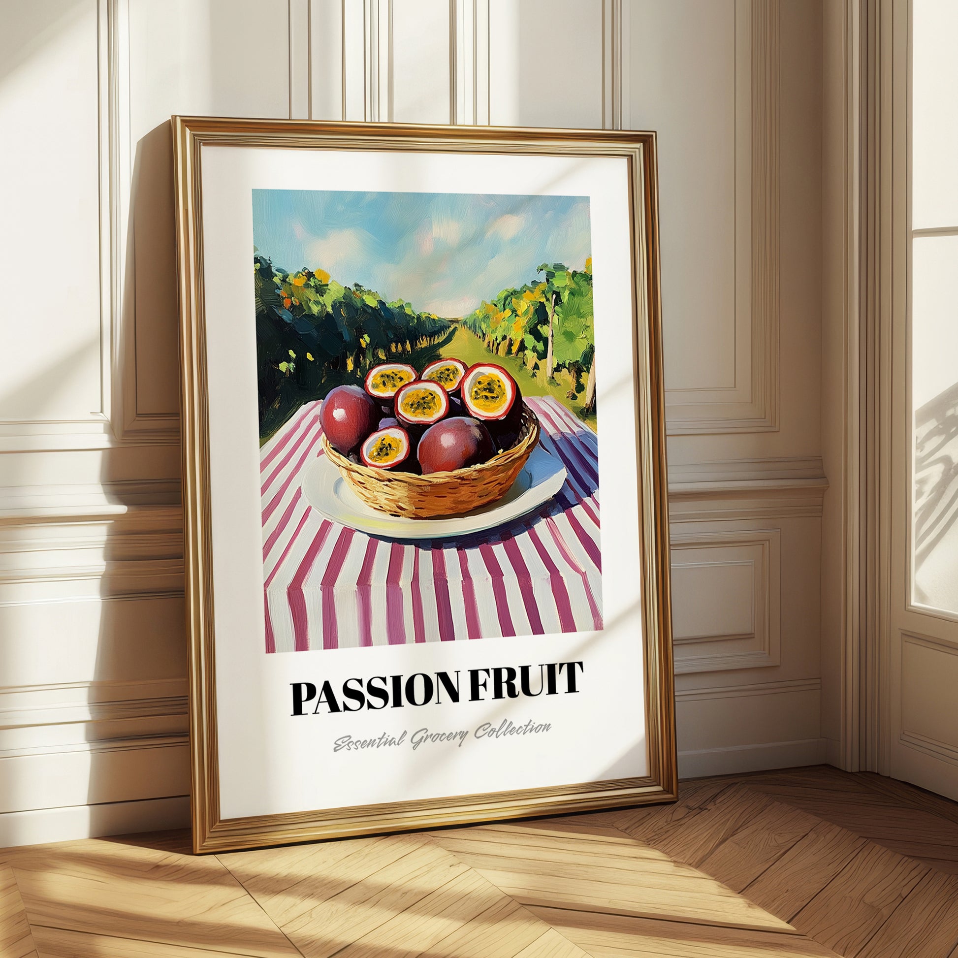 Passion Fruit – Green Valley Landscape, Fruit Print