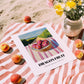 Dragon Fruit – Valley Café Scene, Fruit Poster, unframed on coastal sand