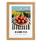 Rambutan – Valley Café Scene, Vegetable Wall Decor, set in oak frame