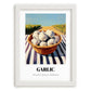 Garlic – Green Valley Landscape, Vegetable Poster, placed in minimal white frame