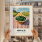 Spinach – Green Valley Landscape, Vegetable Print, styled in a charming Paris street view