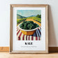 Kale – Green Valley Landscape, Vegetable Wall Decor, in wooden frame leaning on the floor