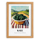 Kale – Green Valley Landscape, Vegetable Wall Decor, set in oak frame