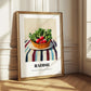Radish – on Striped Tablecloth, Vegetable Wall Decor